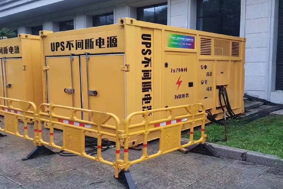 增城发电机租赁施工现场