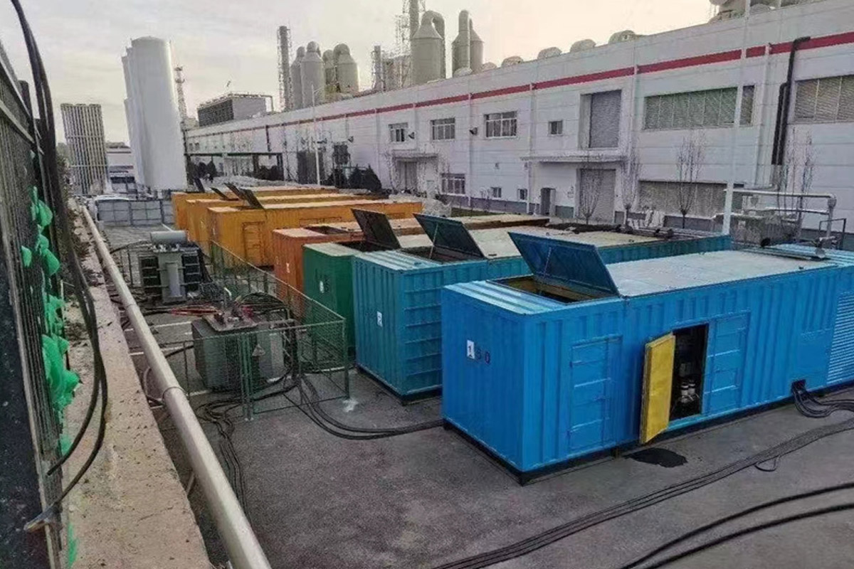 增城发电机租赁施工现场
